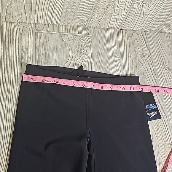 Speedo Powerflex Solid Jammer Swimsuit Black Shorts Mens Size 30 NWT - Picture 4 of 7